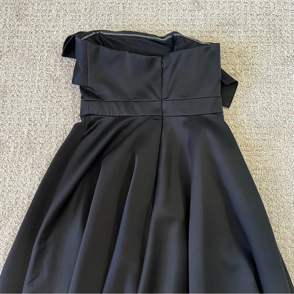 Cynthia Rowley Womens Black Bow Tea Dress Size 4 Prom Homecoming Wedding Formal - Picture 5 of 10